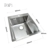 High Quality Stainless Steel Modern Sinks Topmount Single Bowl Polished Surface Kitchen Sink