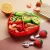 Import High Quality Strawberry Silicone Stainless Steel China Tableware Promotional Gift Baby Kids Dining from China