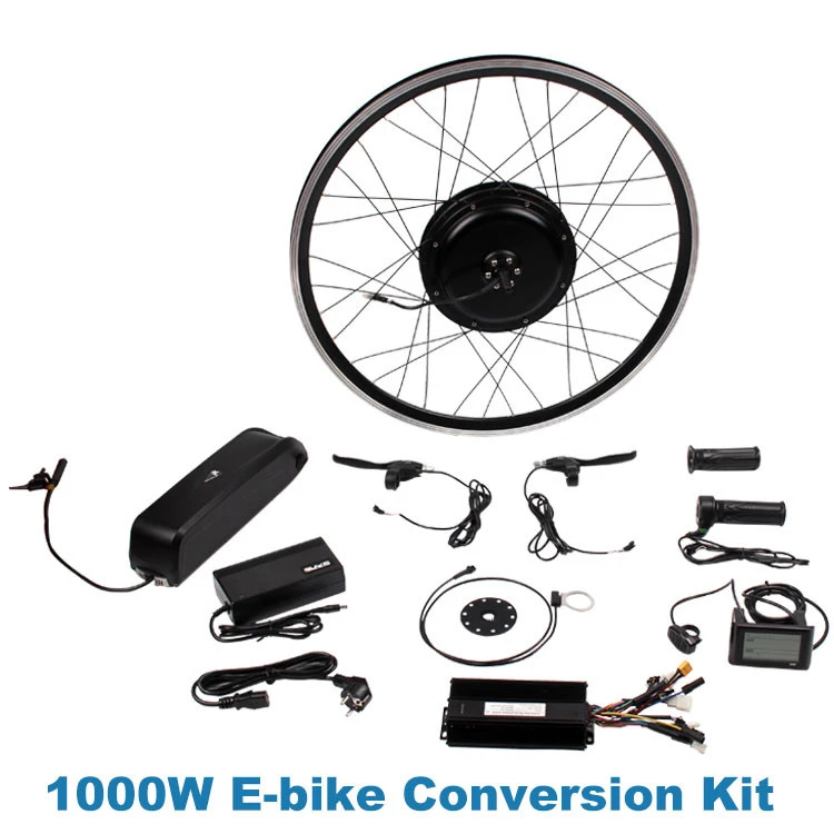 high speed 1000w front rear drive brushless motor electric bicycle conversion kit