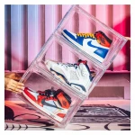 high-top basketball shoe box moisture-proof and dust-proof plastic acrylic transparent Magnetic storage shoe box