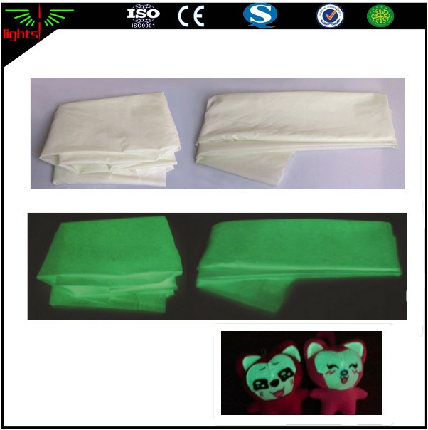 high visibility glow in the dark red reflective cotton TC fabric for glow toys