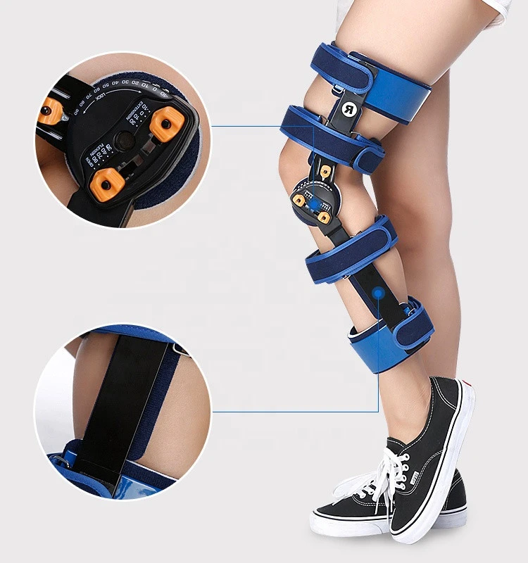 Hinge joint orthosis ROM knee Hinge braces joint supports knee hinge drop lock knee joint orthopedic physical therapy equipments