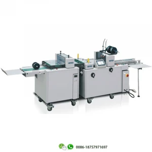 HL-DZ380 High speed Book Staple and folding machine with three knives trimmer for booklet