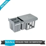 home appliance plastic waste container kitchen recycling pull out bin cabinet bin