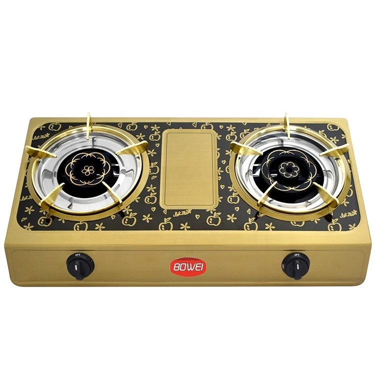 Home appliances kitchen use best flame double burner gas stove