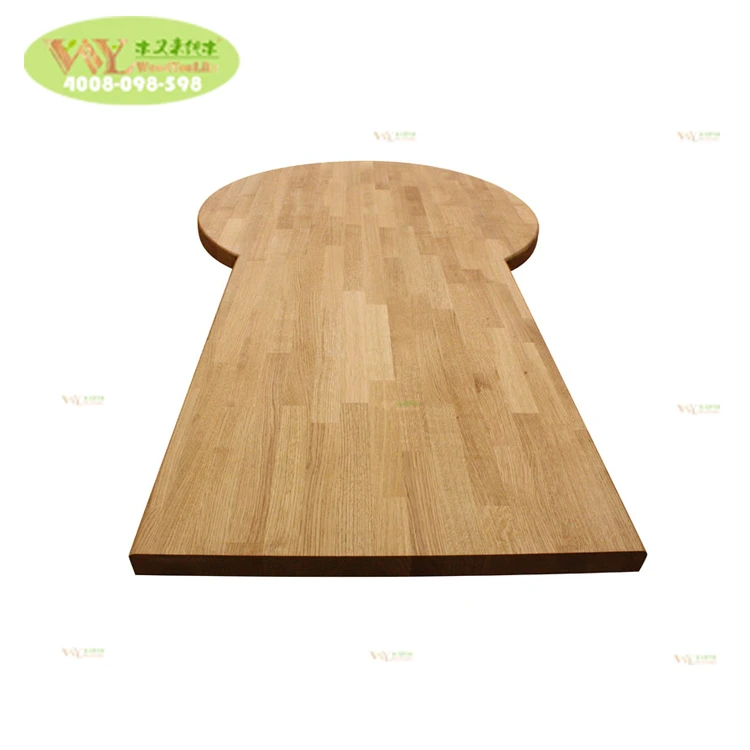 home furniture customized oiled kitchen worktop oak fjl / PU painting kitchen countertop oak wood