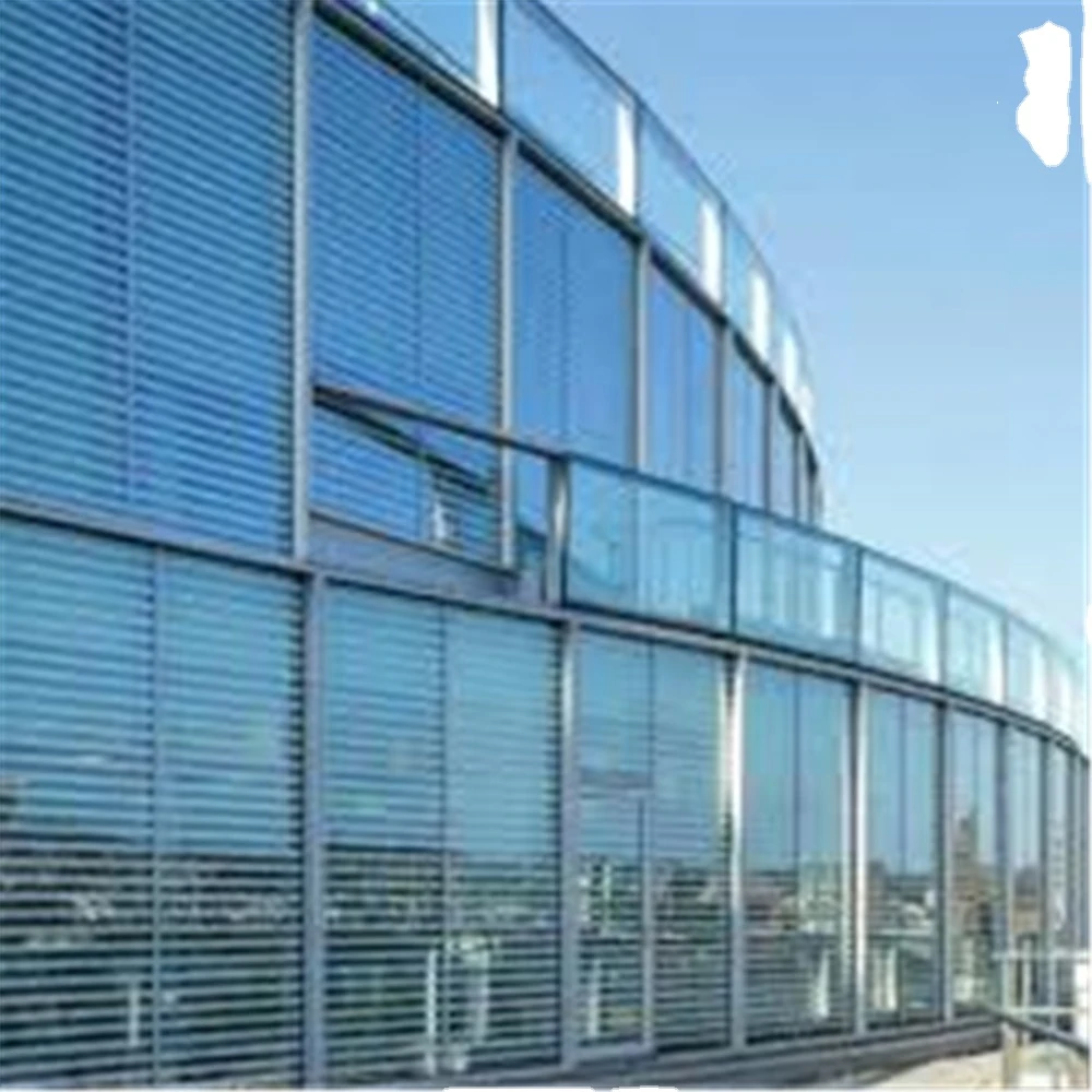 Hot  double glazed frameless tempered glass curtain wall price