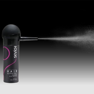 hot hair care products use with hair building fibers with applicator /pump