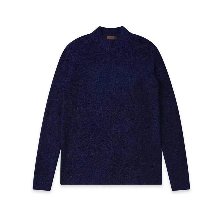 Hot Popular Blue Cikrcle Yarn Elasticity Sweater concise Style Good Quality Cikrcle Yarn Elasticity Sweater