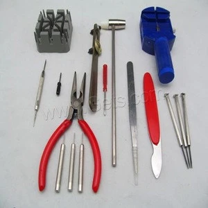 Hot sale hand tool sets plastic stainless steel watch repair tool kit