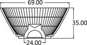 Hot sale high efficiency led reflector cup with led lens for track light glow light