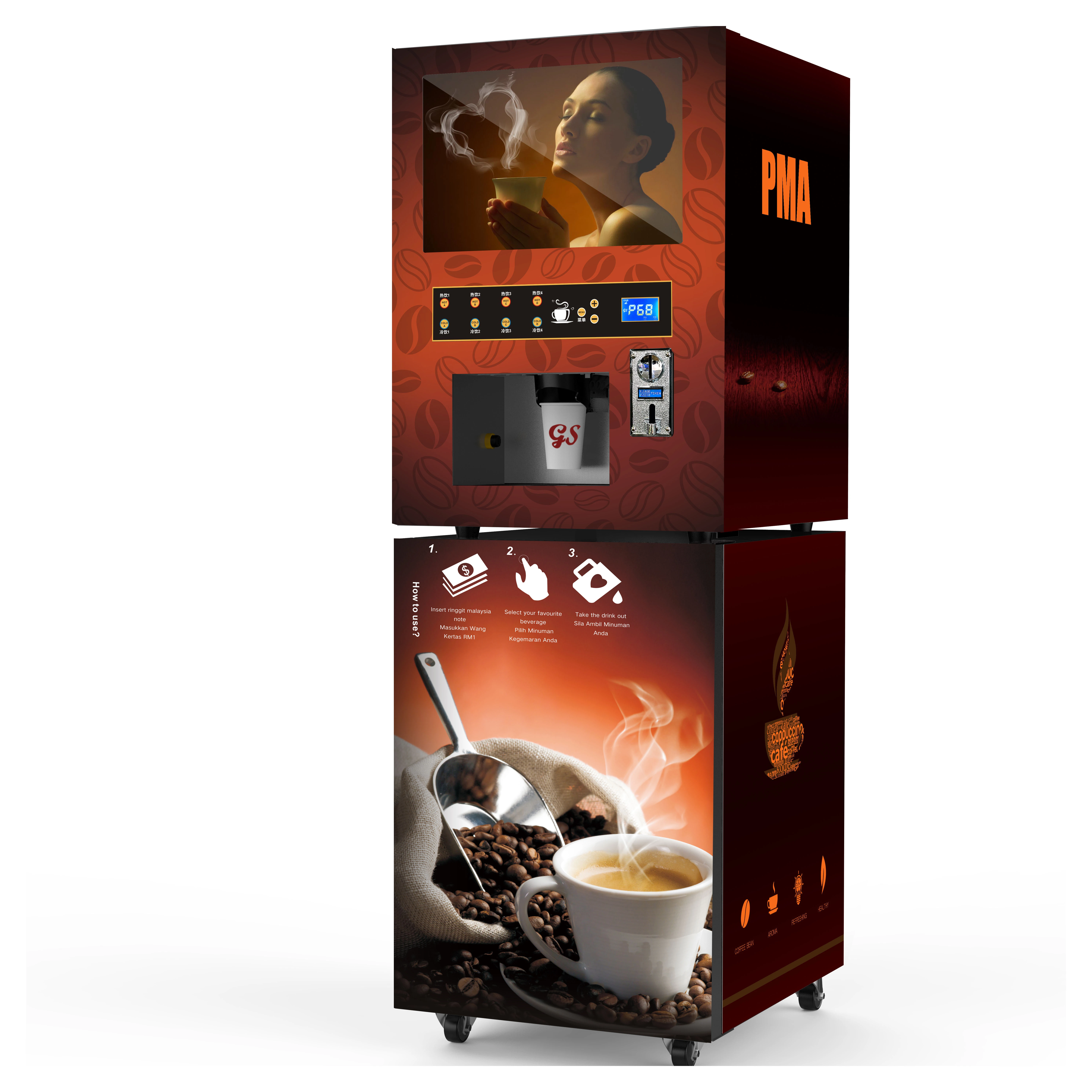 Hot Sale Instant Hot Coffee Vending Machine in China