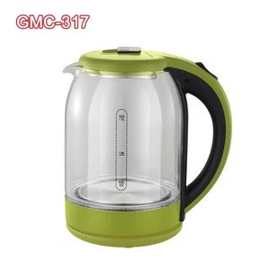 Hot Sale of Portable Kitchen Appliances of LED Electrical Glass Tea Maker glass water kettle OEM