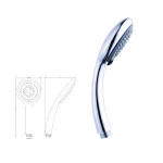 Hot sales high quality bathroom accessory 2 functions ABS hand shower with chrome finish