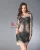 Import Hot selling charming beaded sexy long sleeve round neck sparkle short homecoming dress from China