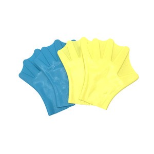 Hot selling eco-friendly kids silicon swimming gloves