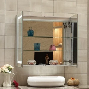 Hot Selling High Quality Modern Bathroom Wall Mounted Rust Resistant Lighted Mirror Cabinet