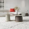 hot selling modern round shape top marble cheap coffee table