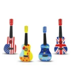 hot selling musical percussion instruments children's wooden practice toy mini guitar