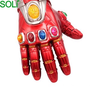 Hot selling top gloves with high quality light glove  costume sliver Latex Nano Infinity Gauntlet