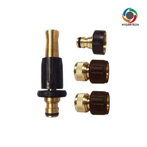 Hot Water Brass Spray Nozzle , Kit with Coupling , Tap Connector and Spray Nozzle