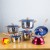 Hot Wholesale 12 Pcs Stainless Steel Belly Body Shape Cookware Set With Glass Lid