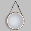 hotal smart anti fog bath vanity round led mirror with light