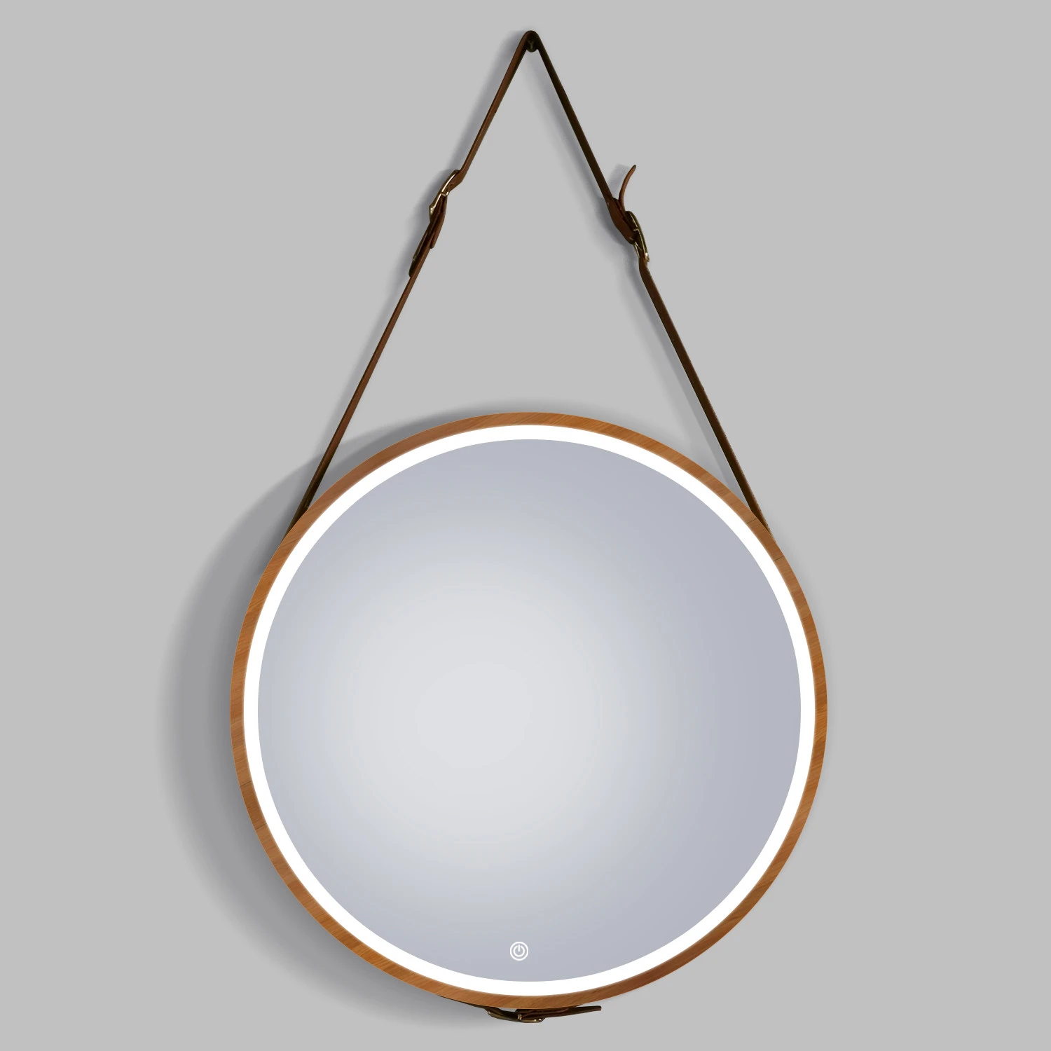 hotal smart anti fog bath vanity round led mirror with light