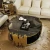 Import Hotel furniture glass round coffee table tv stand and coffee table set modern coffee table for living room from China