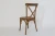 Import Hotel Furniture Oak Wood Vineyard Natural Cross Back Dining Chairs for Outdoor Banquet Event from China