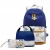 Import HZAILUstyle hight quality 3 pieces canvas girls school backpack bag teenage set school bag school backpack with lunch bag from China