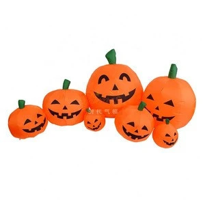 In Stock 6Ft Garden Decoration Halloween Inflatable 7 Pumpkins Lantern Ghost