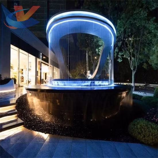 Import Indoor Outdoor Decoration Water Curtain Fiber Optic Wall with Lighting Waterfall from China