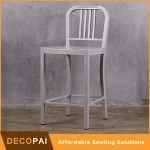 Industrial style metal counter high bar stool set bar stool for cafe restaurant and office