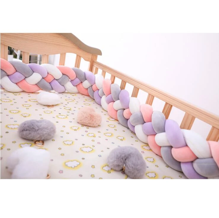 Infant nest protector Crib Bed Bumper Baby Braided Crib Bumper Baby Braided Crib Bumper