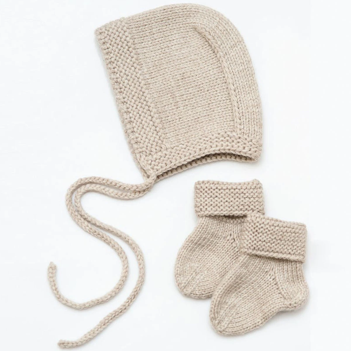 Inner Mongolia Cashmere Newborn Baby Knitting Bonnet and Boots Socks