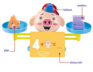 intelligent digital pig math balance toy