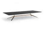 Italian black natural marble coffee table