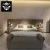 Import Italian Design Villa Masteroom Bed White Double Leather Beds Luxurious Bed Frame Big Headboard Luxury Bedroom Funiture from China