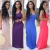 Import JY-9200  2021 Wholesale Women Summer Sundress Solid colors Long Sundress from China