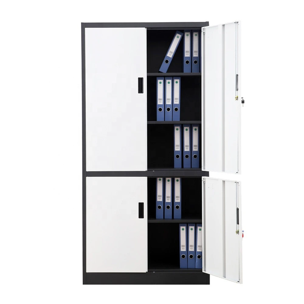 Keliang Customized Vertical Office Steel Filing Cabinet Metal File Cabinet With 4 Tiers and Glass Open Door