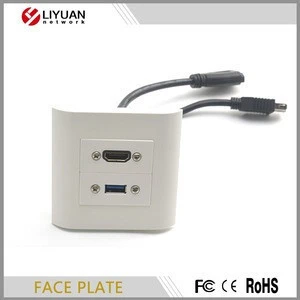 Keystone Network USB+HDMI Multimedia Faceplate