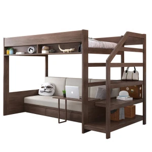 kids bunk beds with drawers child students bed solid teak single wood bed design