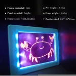 kids electronic glow magic 3D writing led drawing board with multi flash