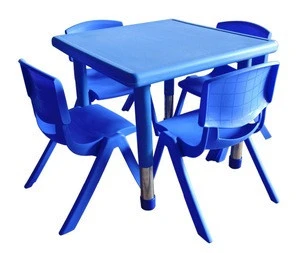 Kindergarten plastic table in school furniture nursery study table and chair set kids indoor furniture for sale