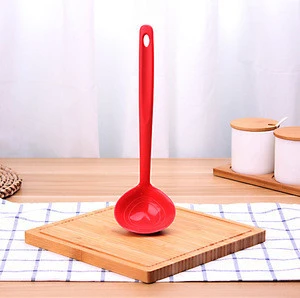 Kitchenware Products Eco-friendly Kitchen Tools Supplies Cooking Nylon Utensils Silicone Different Types Of Ladle Soup Spoon