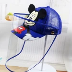 Kitty Cartoon Spider-Man Print Baby Embroidery Cotton Baseball Caps with face shield kids Boy Girl Hip Hop Hat Kids Snapback