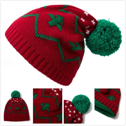 Knitting Hat Striped Beanie/custom Knitted Pom Beanie Hat/acrylic Cuff Knitted Cheap Jacquard Beanie Caps