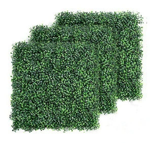 Landscape Foliage Artificial Grass Boxwood Hedge Panel Decorative Artificial Plants Green Wall Garden