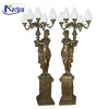 large outdoor decorative bronze lady sculpture lamp NTBH-S774S